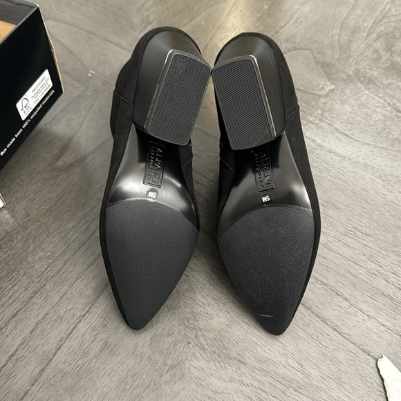 ALFANI Armena Womens Zipper Pointed Toe Booties In Black - Picture 3 of 6